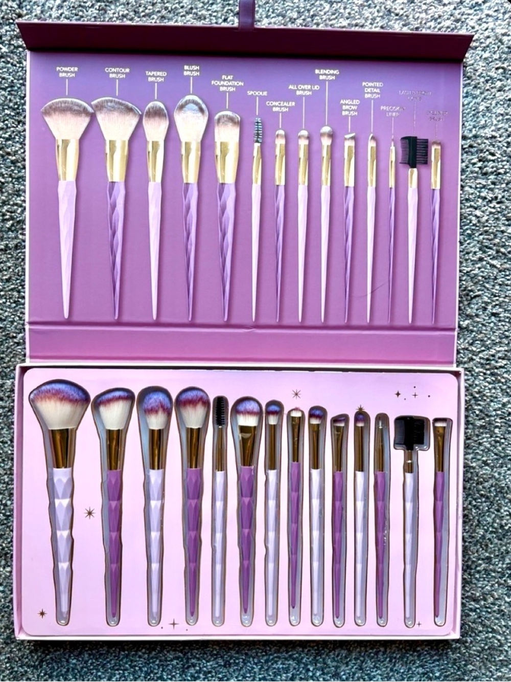 Thalia Sodi Purple and Gold 18-Piece Makeup Brush Set